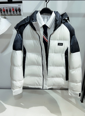 600+蓬松！G家男装羽绒棉棉衣男士宽松连帽撞色棉服极寒保暖外套