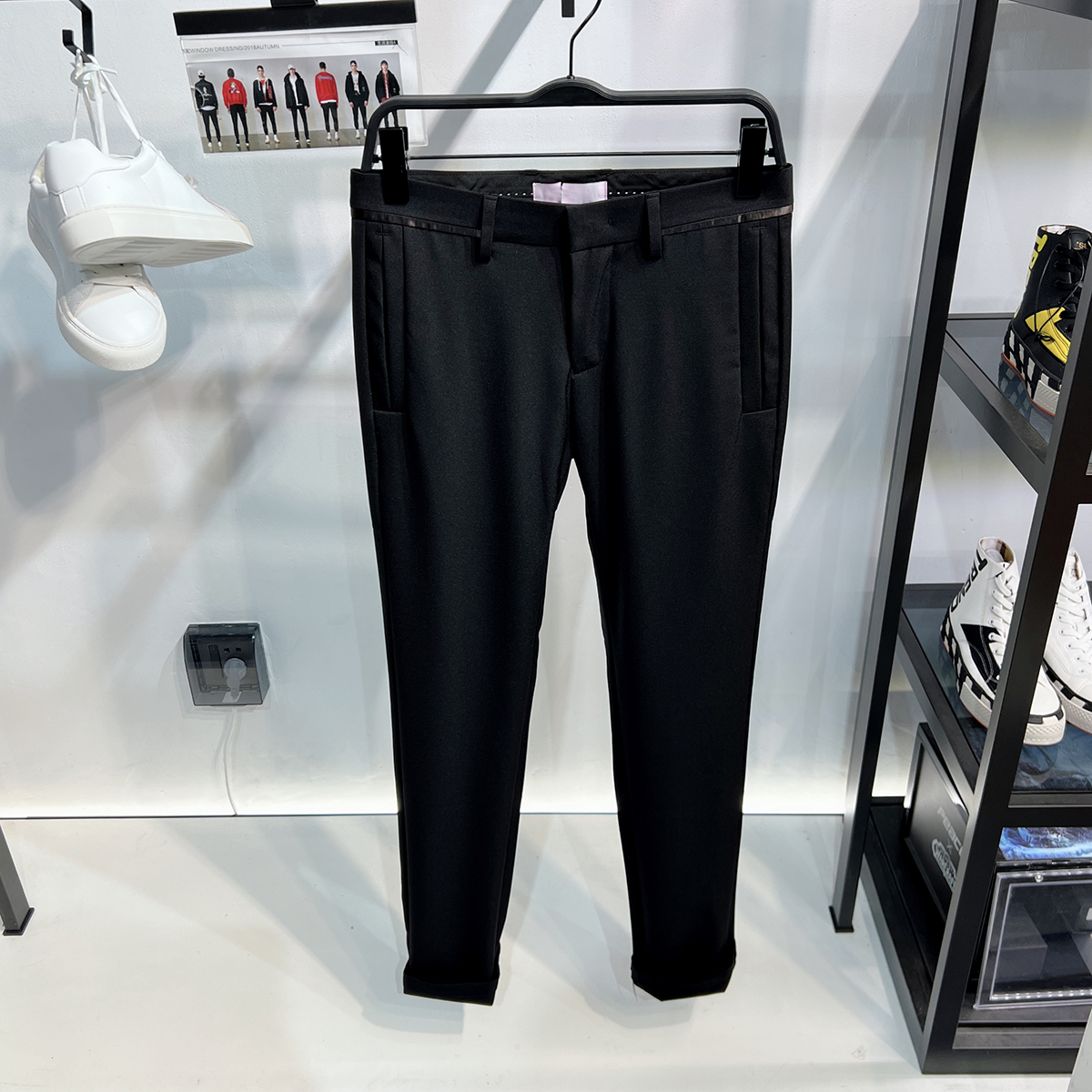 男士抗皱免烫修身弹力商务休闲裤