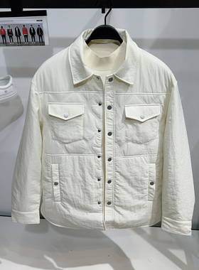 【G】通勤男装翻领工装棉夹克秋冬新款宽松休闲工装棉服外套1020J