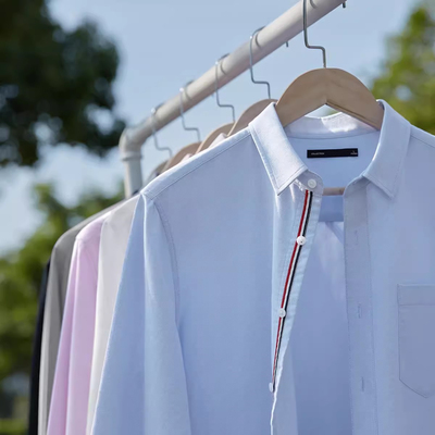 春秋牛津纺衬衫商务休闲长袖衬衣