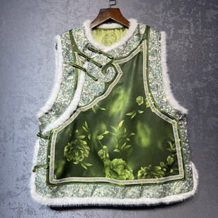 新款 高级显瘦百搭冬季 新中式 夹棉时尚 上衣马甲 国风重工款 2024冬季