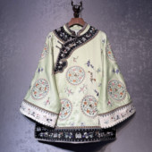 圆领年轻百搭上衣女 新款 新中式 国风真丝重工刺绣外套女2025春季