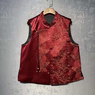 金丝喜来2026春季新款中式国风气质手工中式复古盘扣马甲背心上衣
