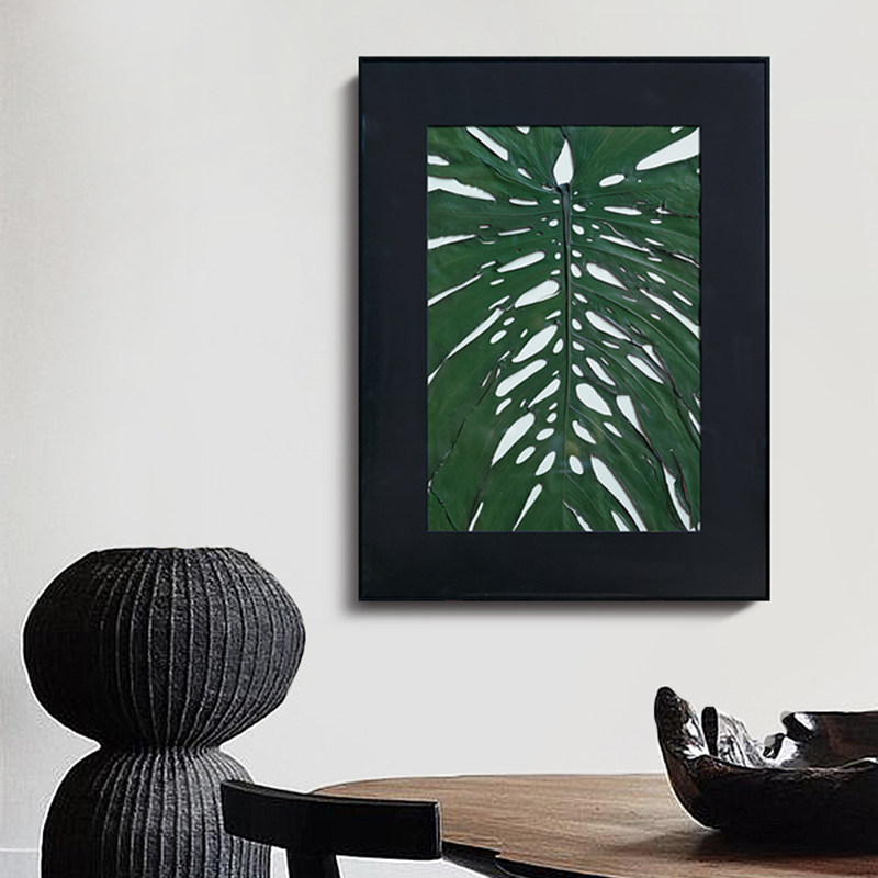 种籽造物超级龟背大画植物标本挂画手工客厅北欧复古装饰画组画