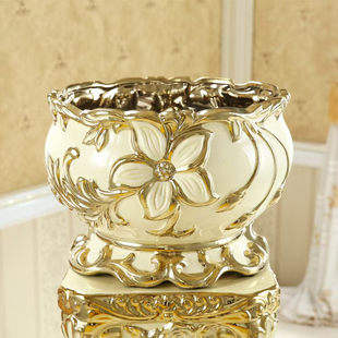 欧式陶瓷花盆花瓶花器大号花盆绿萝兰花蝴蝶兰蕙兰发财树绿箩花盆