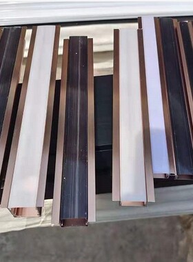 led玫瑰金线条灯铝型材吊顶明暗装嵌入式客厅走廊土豪金铝合金槽