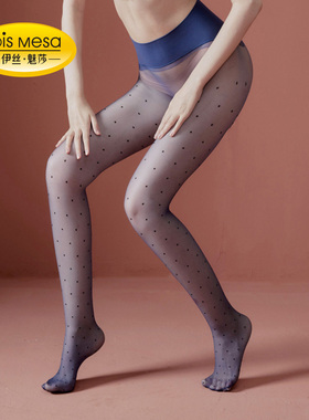 LM 高腰0D高密无缝裆波点圆点超薄性感丝袜连裤袜女无痕脚尖透明