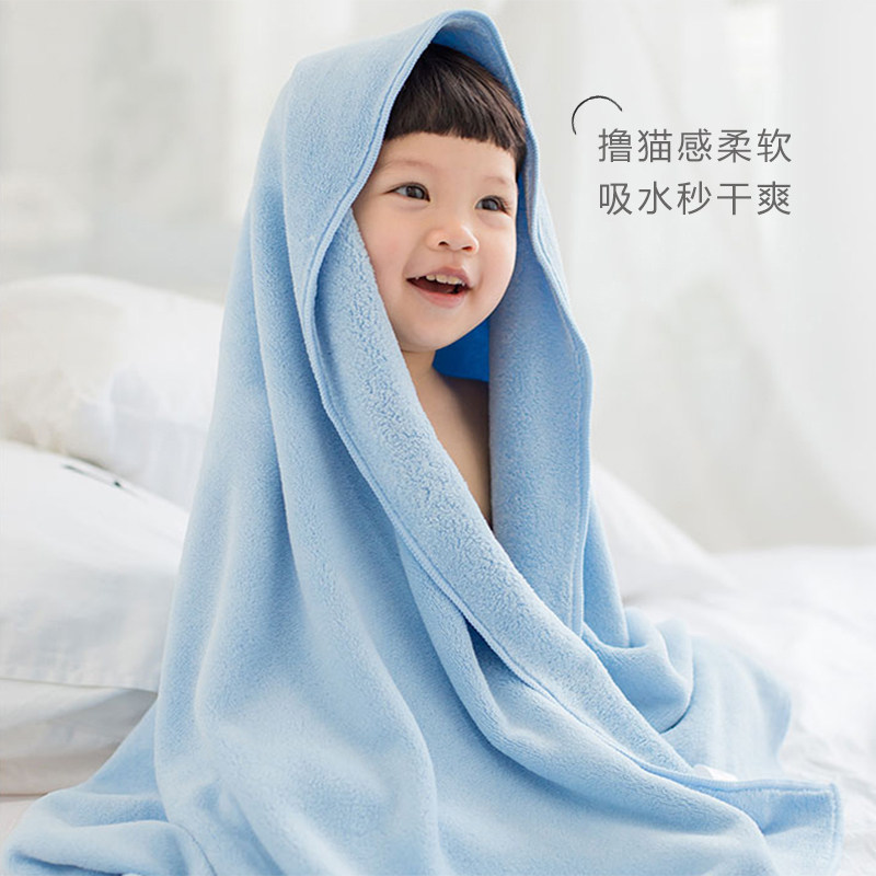 日本新生儿浴巾非纯棉加大吸水