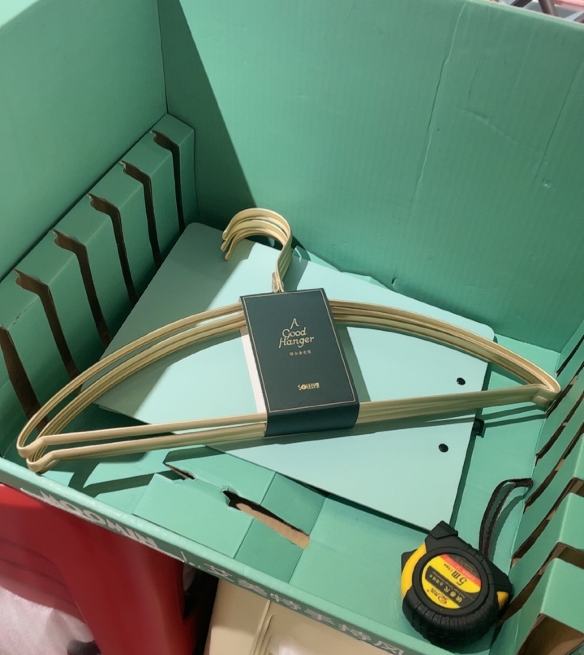 轻奢弧形铝合金衣架SY390三支装