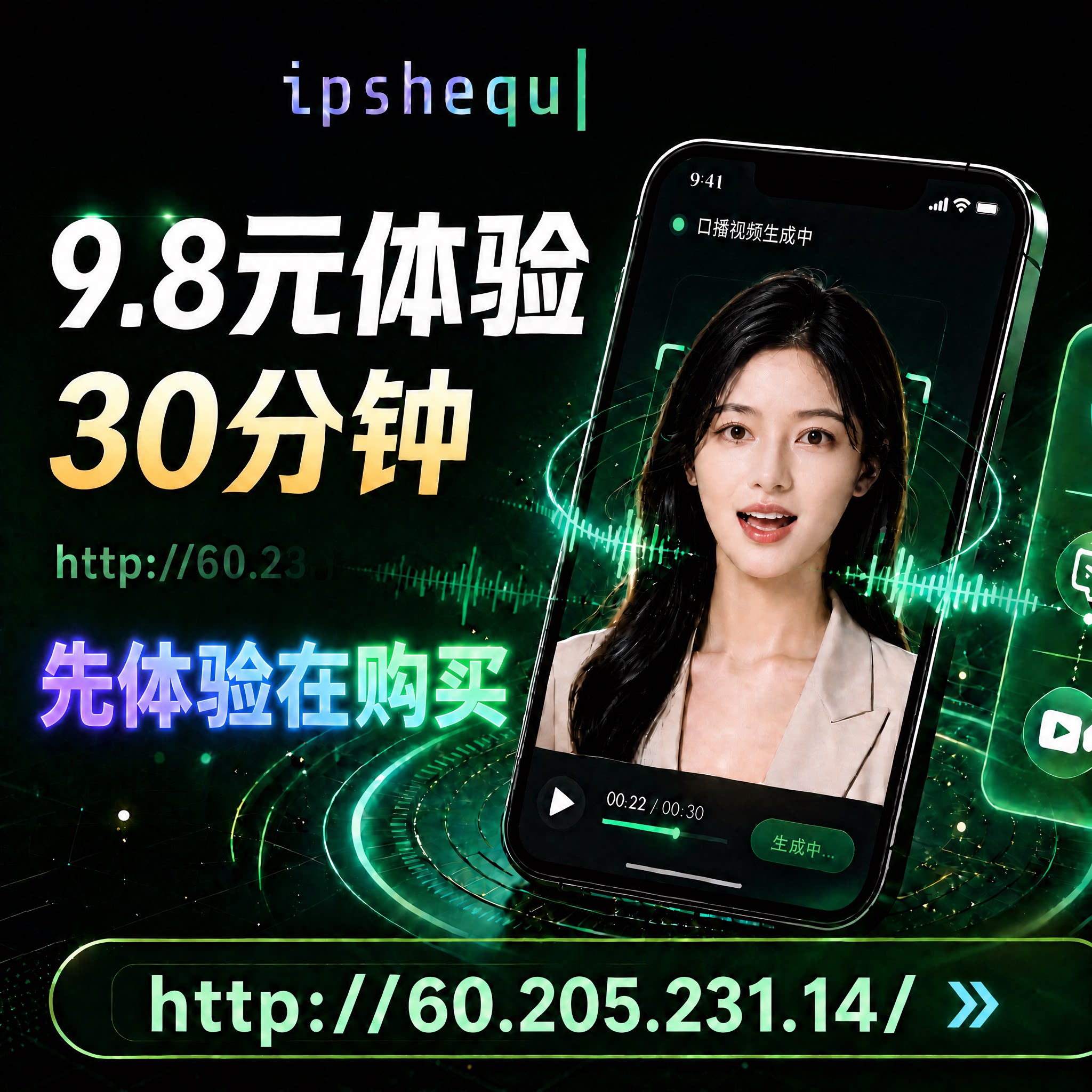 数字人视频制作软件 说12345就可以生成口播视频软件附带教程