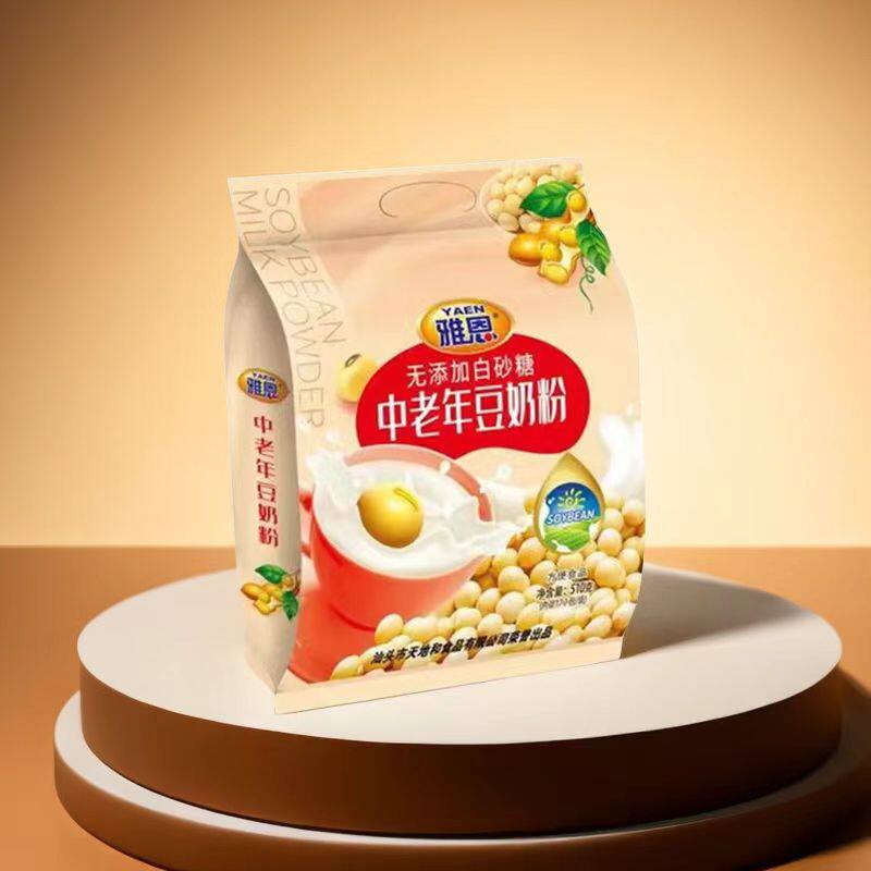 买2发3包雅恩牛奶加钙豆奶粉大豆谷物即食营养冲饮冲调袋/510克