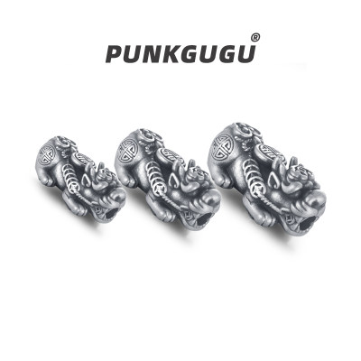 PUNKGUGU99足银泰银工艺3D转运珠