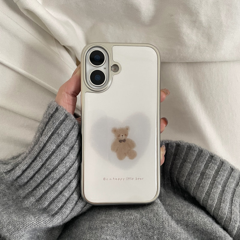 爱心领结咖熊适用于苹果IPHONE17PROMAX手机壳16pm