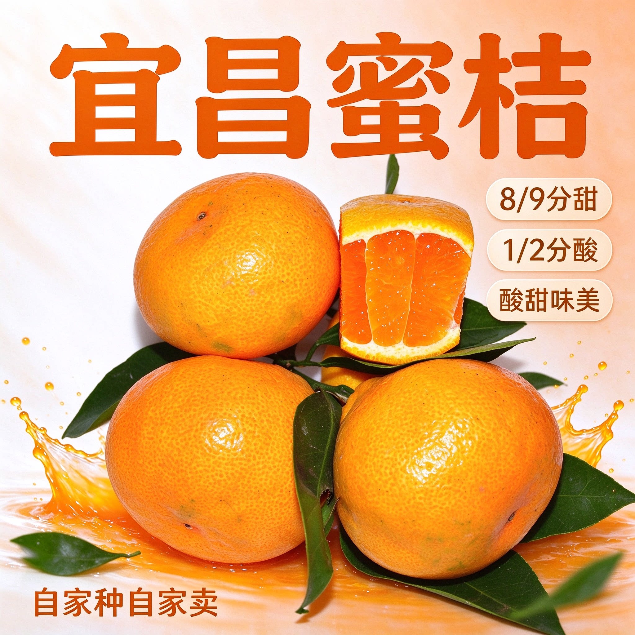 宜昌农家新鲜青皮无籽蜜桔