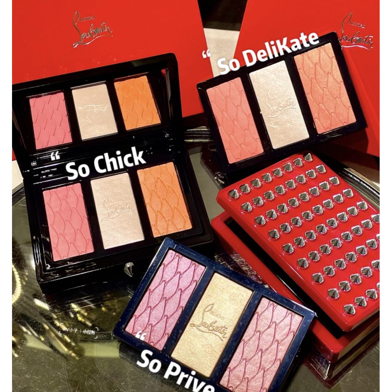 Christian Louboutin CL萝卜丁新款6色铆钉眼影盘 三色腮红高光盘