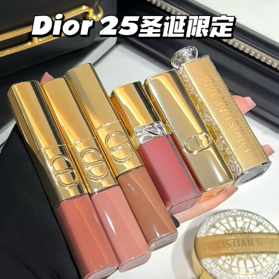 Dior迪奥25圣诞限量双头唇釉100 720 420 520口红210单色腮红810
