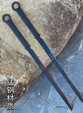 龙泉环首唐横刀一体成型防身冷兵器战术唐刀训练道具玩具刀未开刃
