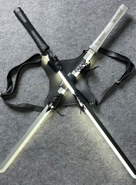 发光唐横刀木刀武士双肩背带武士cos道具练习拔刀斩竹刀剑未开刃