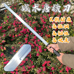 龙泉现代战术唐横刀武士刃高锰钢刀剑一体龙骨环首刀冷兵器未开刃