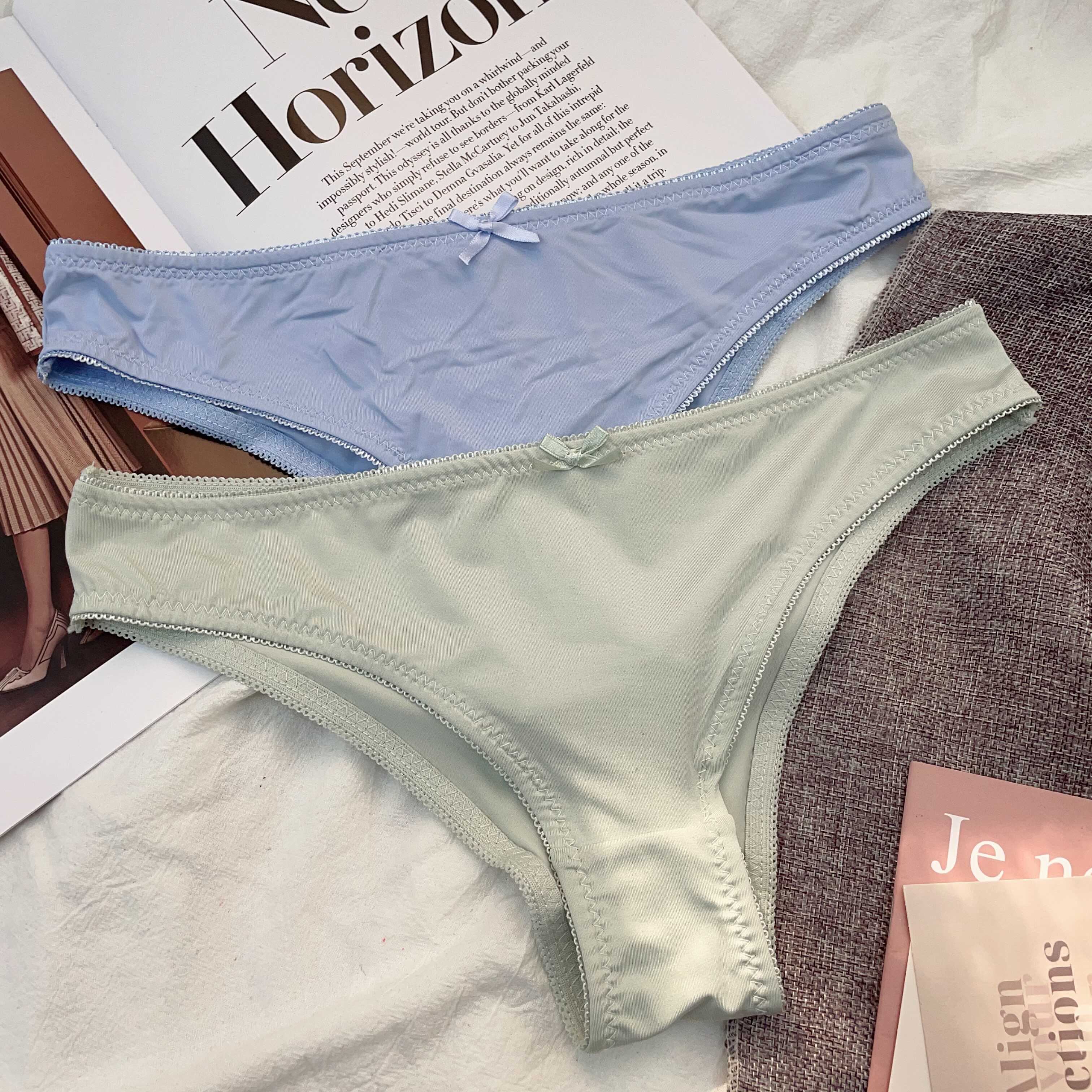 纯色简约无痕三角裤新款舒适透气