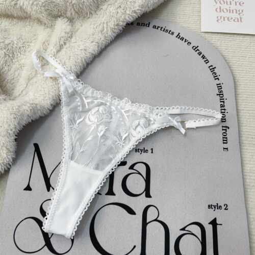 性感低腰透气舒适刺绣设计底裤