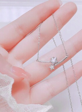 999足银星星项链女轻奢高级感微笑之星锁骨链小众设计感秋冬吊坠