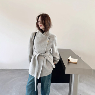 双面羊毛大衣女2025秋冬新款高级感气质中长款小个子羊绒呢子外套