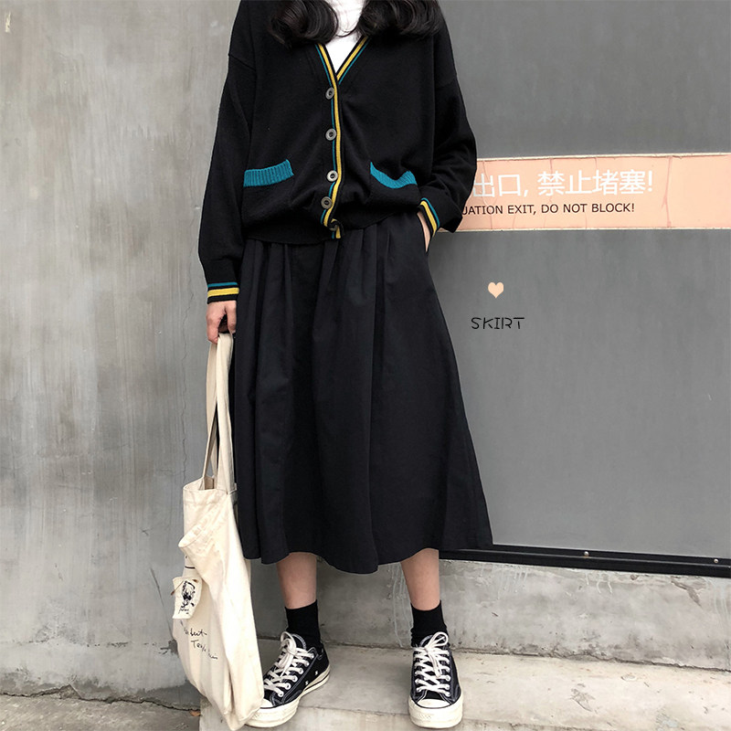 原久美子实韩风chic怒推冬季经典百搭暗黑少女显瘦A字伞裙半身裙在类目 女装/女士精品, 半身裙中 - 来自Buy2taobao.com提供专业的淘宝代购服务