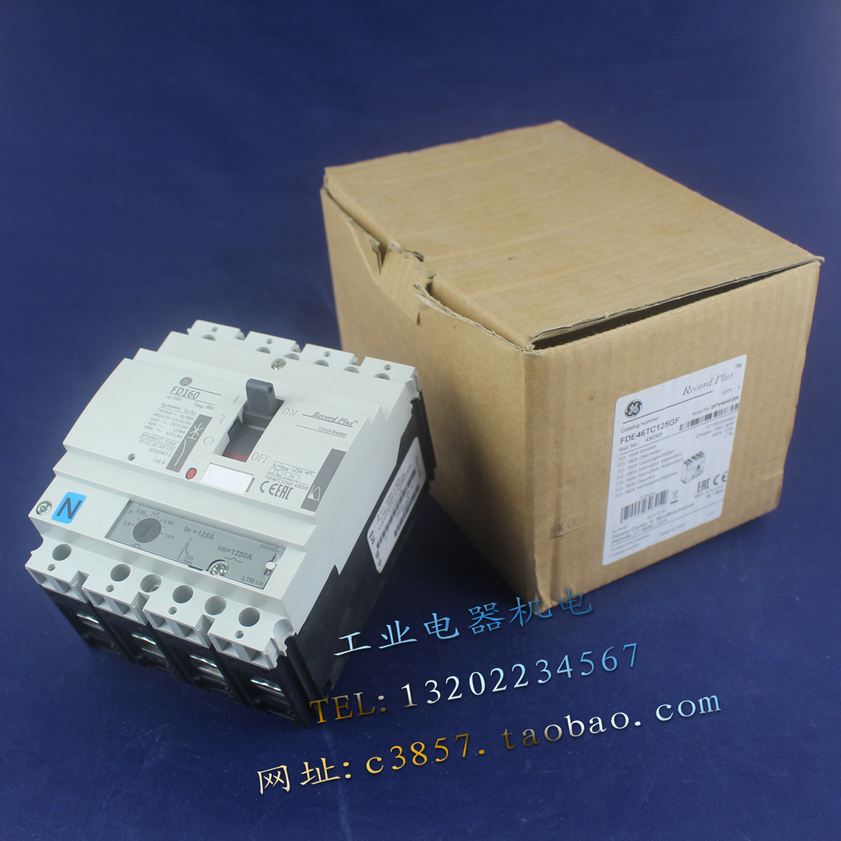 Record Plus 美国 GE通用开关 FD160断路器 FDE46TC125GF 4P 125A