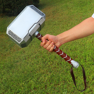 复仇者联盟真正的雷神之锤托尔暴风战斧儿童玩具1比1美国队长盾牌