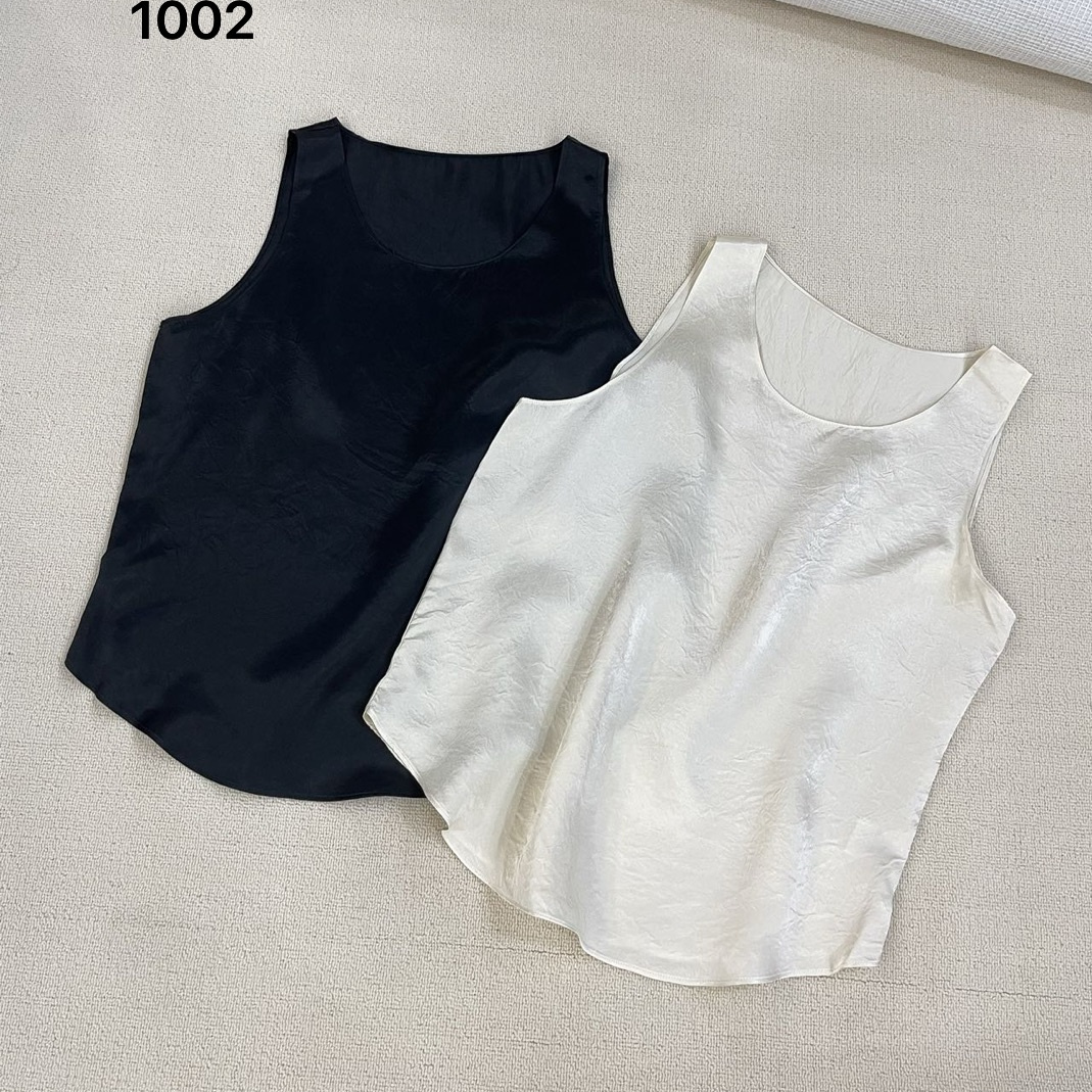 黑色醋酸无袖背心女2025夏法式肌理感时尚外穿坎肩马甲上衣1002
