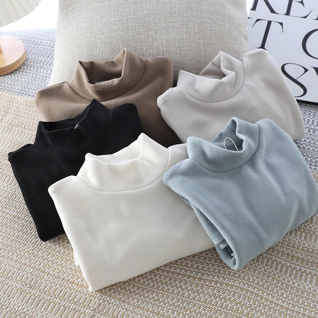 内搭秋冬款A类羊毛打底衫半高领