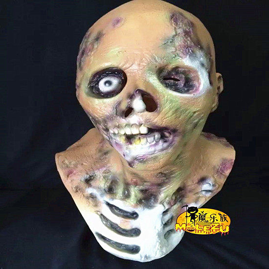 万圣节恐怖鬼脸面具吓人头套搞怪鬼脸恶魔鬼屋派对装扮搞笑道具男