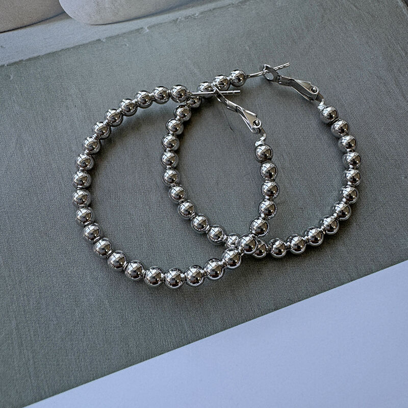 通体纯银大耳圈气质小众设计款