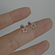 无钻似有钻 通体s925纯银 螺丝五角星耳钉睡觉免摘耳骨耳环精致