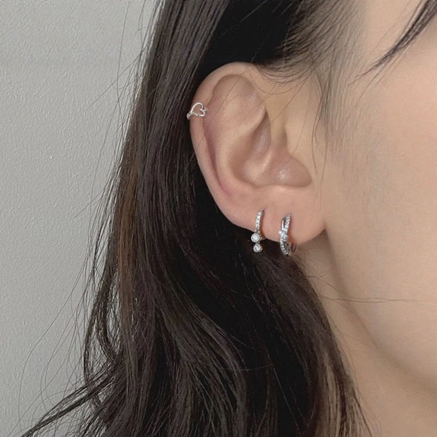 搭配戴更好看韩版925纯银耳扣