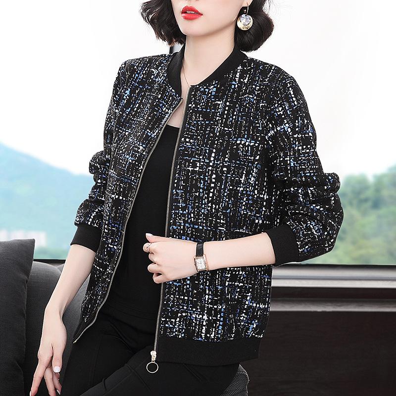 外套女秋冬修身新款休闲宽松时尚洋气小外搭中年妈妈短上衣