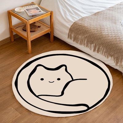 圆地毯圆形地垫卡通客厅沙发毯