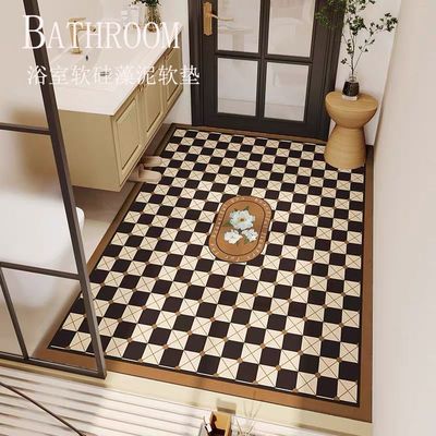 软硅藻泥强吸水浴室地垫卫生间