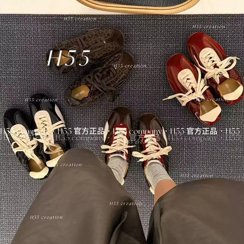 女款牛皮软底内增高防滑德训鞋