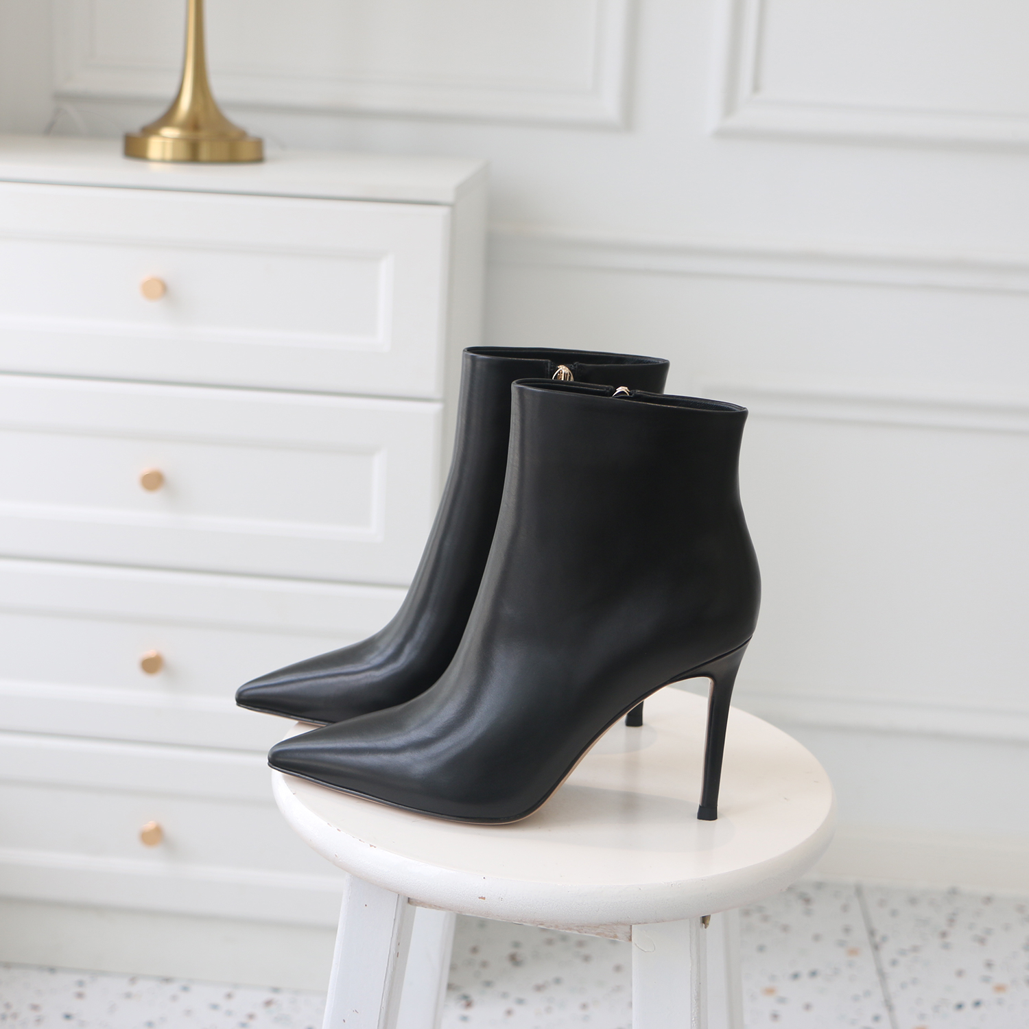 基本款真皮超高跟时尚女鞋胎牛皮