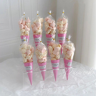 亚克力冰淇淋甜筒展示架蛋筒架子纸杯蛋糕甜品台摆件脆皮支架移动