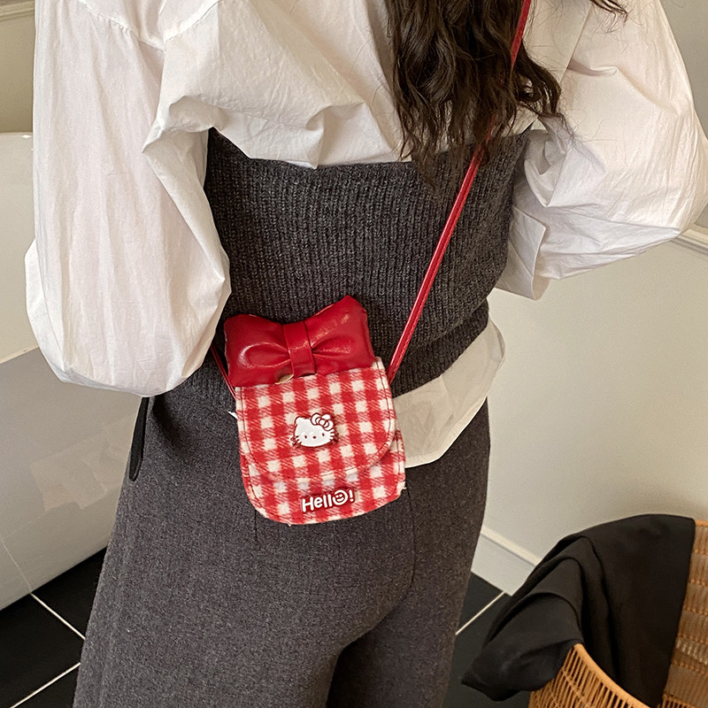 女童洋气蝴蝶结格子款马鞍零钱包小女孩洋气百搭单肩斜跨包口红包,玩具/童车/益智/积木/模型,斜挎包/拎包/腰包,淘宝优惠券,粉丝福利购,淘宝优惠卷