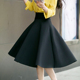 春秋新款 显瘦高腰大摆裙A字裙中长裙蓬蓬裙伞裙百褶裙 半身裙韩版