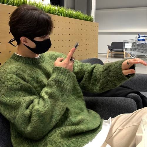 高级感鹿毛绒针织衫毛衣