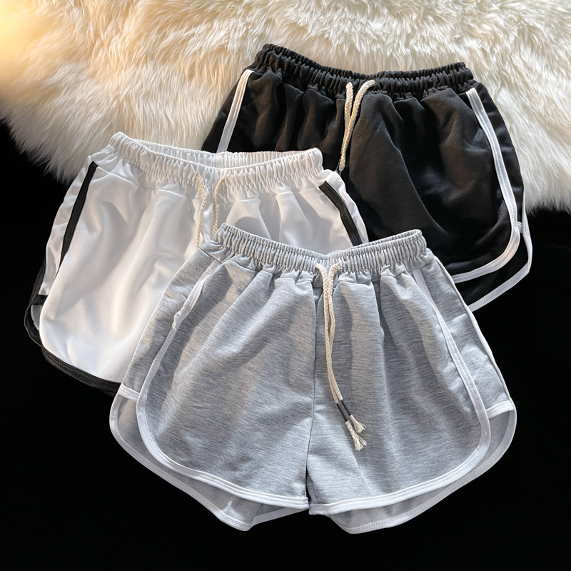 运动短裤男女夏2025新款宽松抽绳健身休闲跑步百搭打底阔腿三分裤