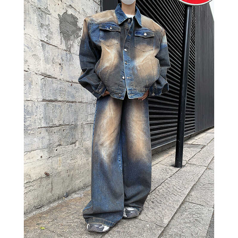 重工做旧痞帅水洗牛仔外套春秋季