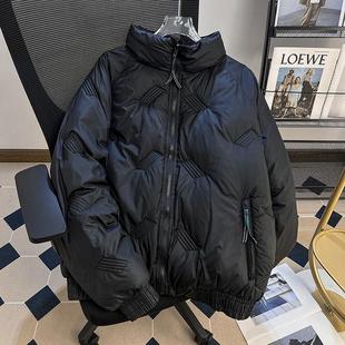 男士 棉袄子 立领羽绒棉衣纯色加厚保暖休闲面包服外套宽松棉服冬装