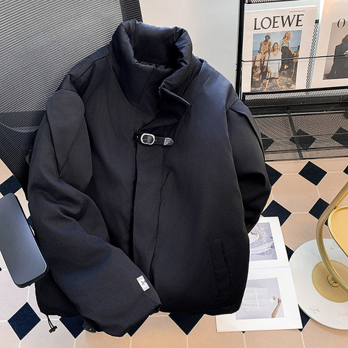 2025冬季新款小众设计结构立领棉服外套男女简约高级加厚棉袄上衣