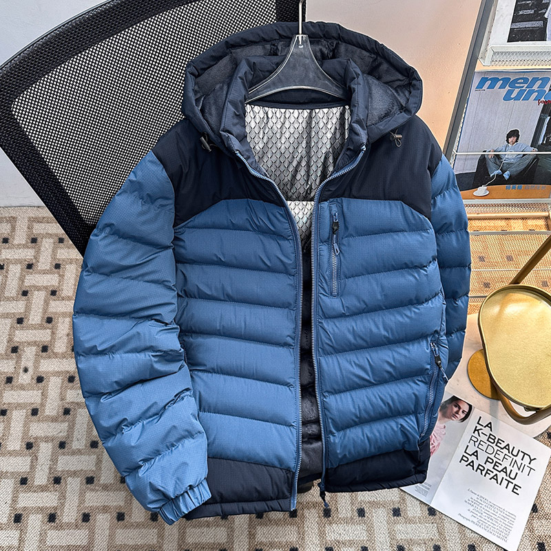 排骨型羽绒棉衣男女bf日系通勤冬季轻便连帽加厚面包服棉袄插肩袖